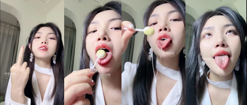 反差猫 - 棒棒糖口水控精 - 第一视角