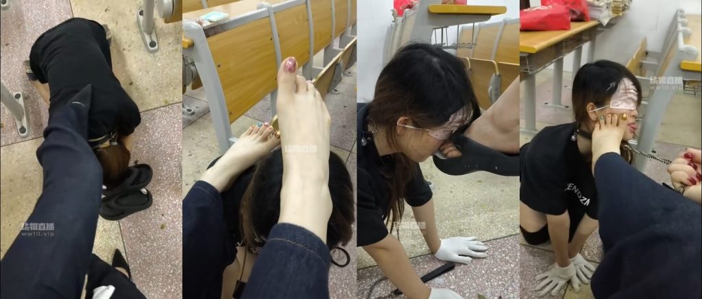 爱可 - 教室调教学姐 - 脚奴调教