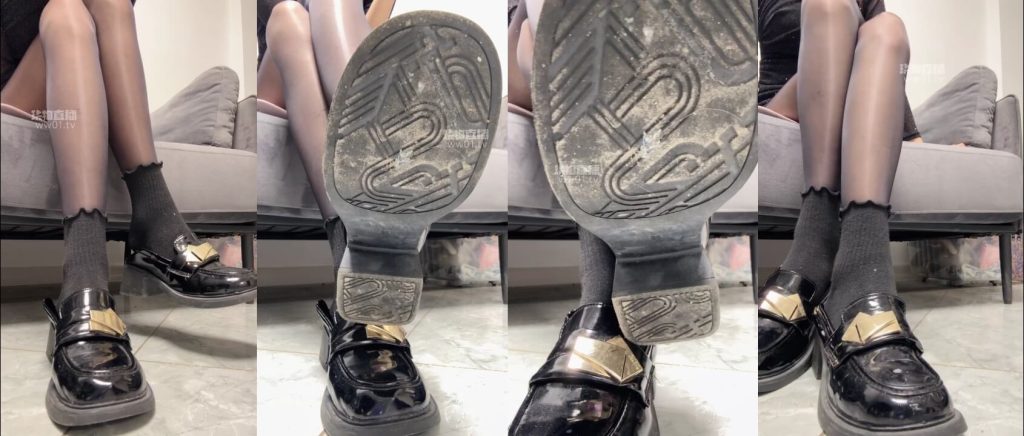 酒鸽 - 油亮黑丝黑棉袜小皮鞋 - 第一视角