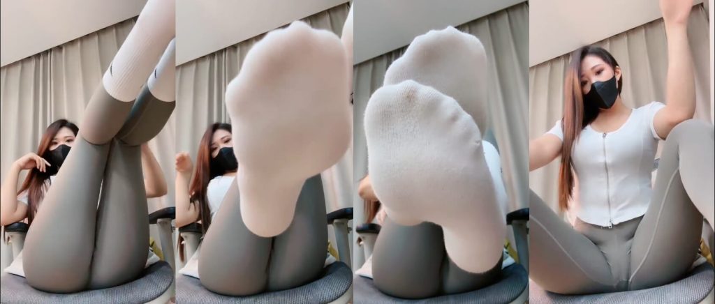 若依 - 瑜伽裤白棉袜下流粗口脏话 - 第一视角