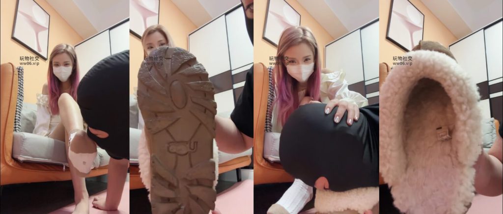 一唯 - 棉袜雪地靴 | 脚奴调教