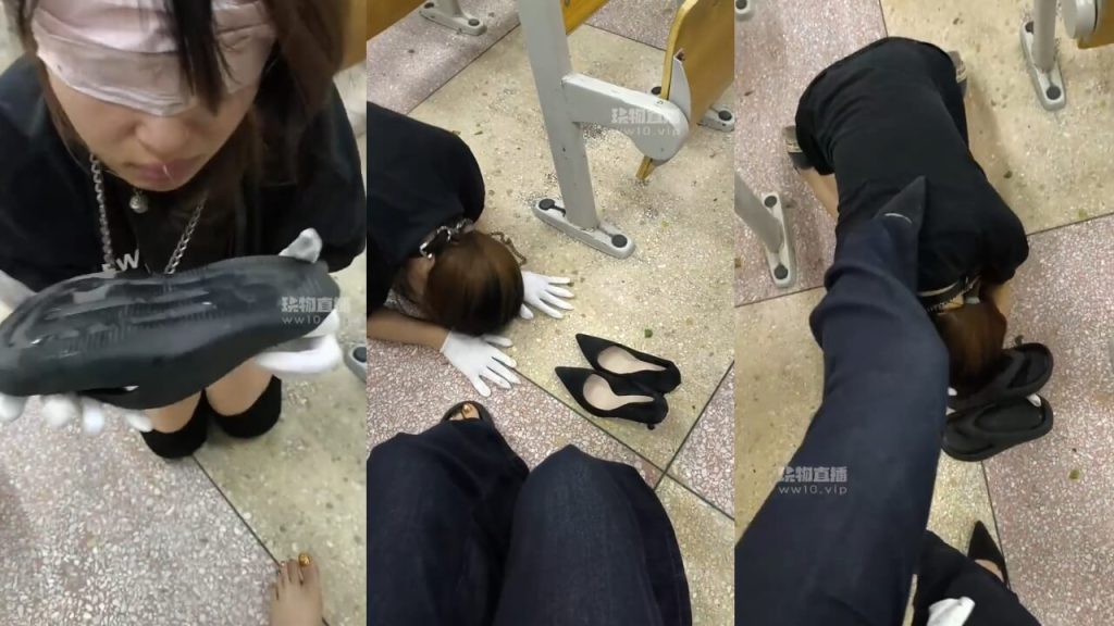 爱可 - 教室调教学姐 - 脚奴调教