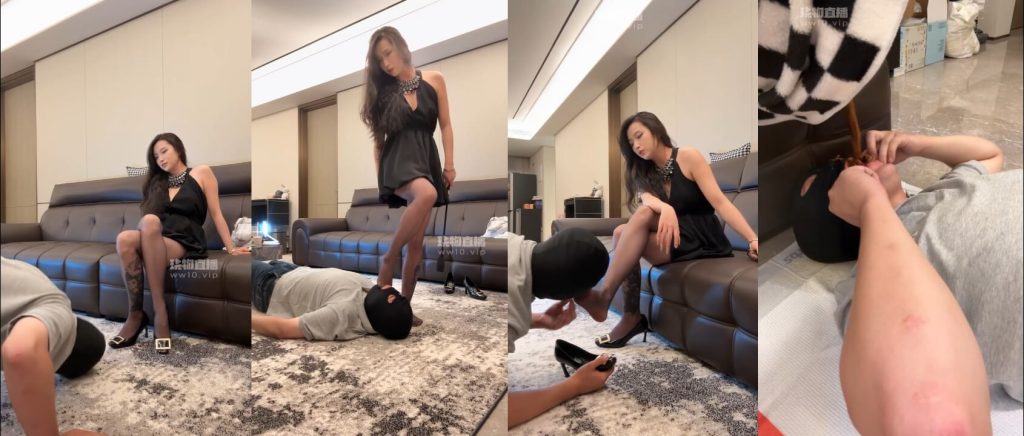 水晶熊 - 黄金面膜圣水痰盂黑丝脚耳光 | 厕奴调教