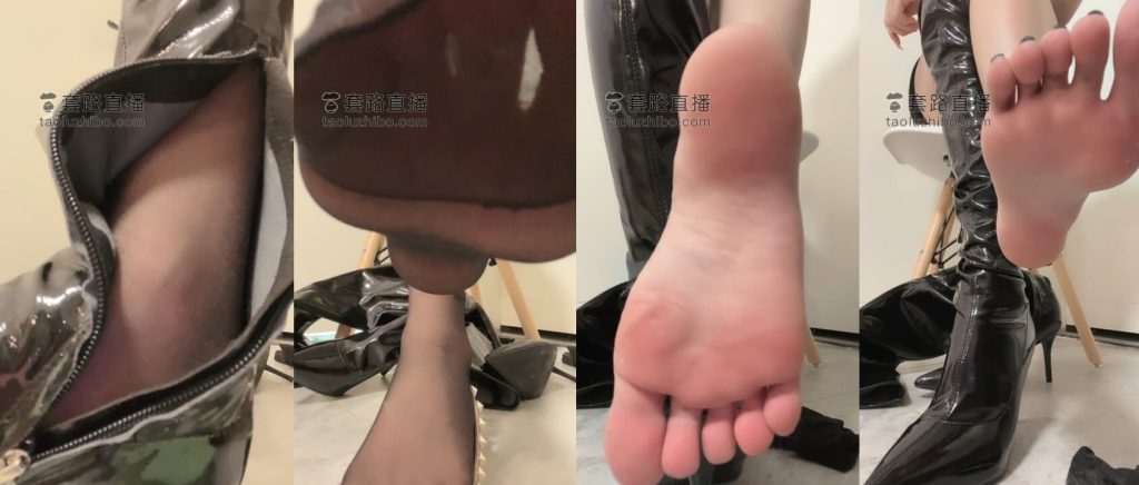 绘子 - 黑丝汗脚皮靴的杀伤力 | 脚奴调教