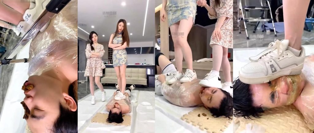 麋鹿银儿 - 黄金封嘴残忍踩踏暴踹 | 厕奴调教